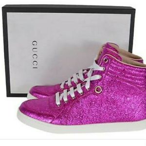 Gucci Women's Galassia Pink Shimmer Hightops
